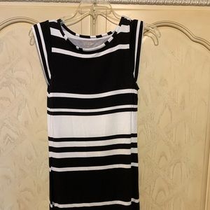 Black and White Striped Dress